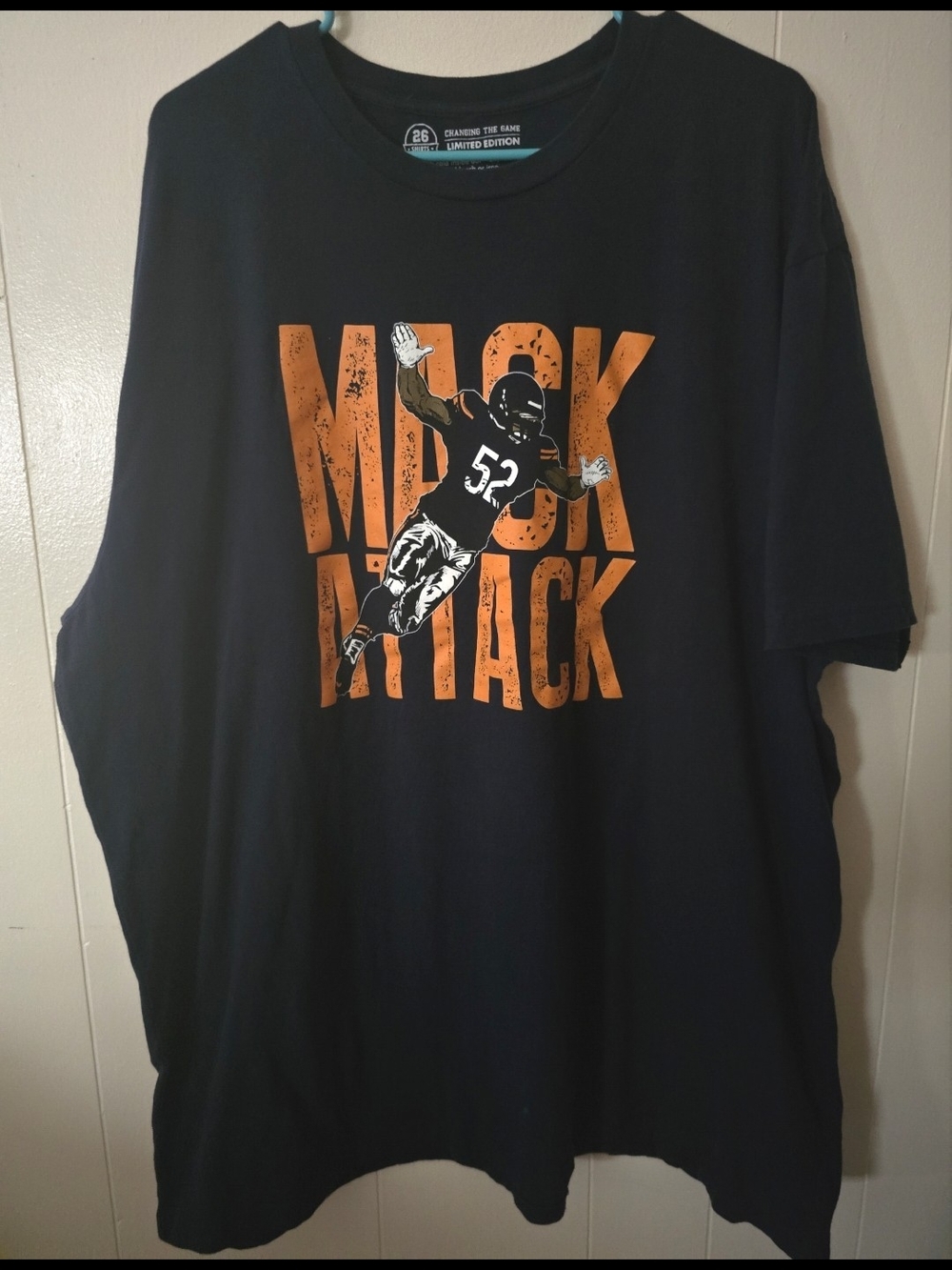 Used, Chicago Bears, Mack Attack, Black, Men's Size XXXL